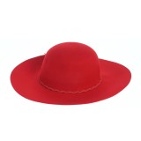 Palarie rosie din lana cu snur