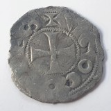Denar Argint Franța, La Marche, Hugh IX-X (1199-1249), Monedă Medievală