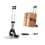 Carucior pliabil, reglabil cu roti pentru transport, 40 x 40 x 100 cm, sarcină maxima 80 kg, Kraft