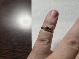 Inel vintage aur cu spinel si zirconii