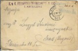 NI762 Plic circulat la Arad, 1918, căpitan originar din zonă, Feldpost 529 &ndash; frontul italian, ștampilă Feldartillerieregiment 110