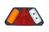 Lampa Stop LED 5 Functii Stanga W228 1495L (282x130mm), 12-24V, Pozitie, Frana, Semnalizare, Mers Inapoi, Ceata, Catadioptru Triunghiular