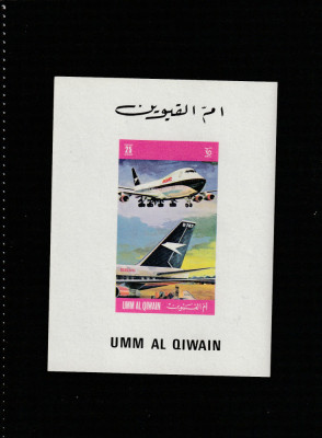 Umm al Qiwain 1972- Avion BOAC,Colita nedatelata,MNH.Mi.607 BEB foto