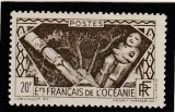 French Oceania (Oceania franceza) - Zeitati indigene (Idoli populari), dantelat, MNH, Mi.125