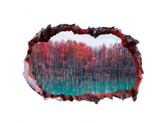 Autocolant decorativ, Gaura in perete, Natura si peisaje, Multicolor, 85 cm, 2380ST-1 foto