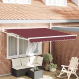 VidaXL Copertina retractabilă manual, vișiniu, 300x250 cm
