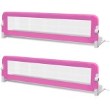Cumpara ieftin Balustrada de protectie pat copii, 2 buc., roz, 150x42 cm