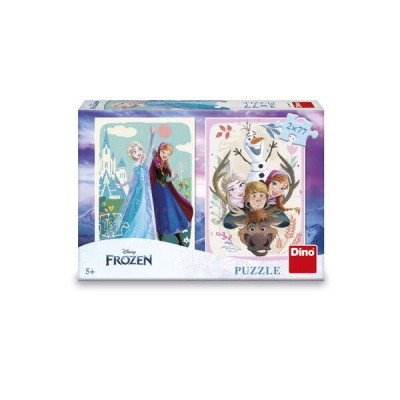 Puzzle 2 in 1 - Anna si Elsa (2 x 77 piese) PlayLearn Toys foto