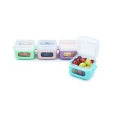 SET 4 RECIPIENTE SILICON SNAP&amp;GO CUBES, MELII, 4*118 ML