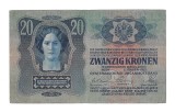 AUSTRIA / AUSTRO - UNGARIA 20 COROANE / KRONEN / KORONA 1913 [12] P - 13 a , seria 911371