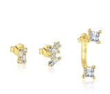 Cumpara ieftin Cercei Piercing Din Argint 925 Gold Geometric Ear Party
