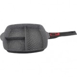 Tigaie grill 3in1 28cm aluminiu interior granit Zilan ZLN3352
