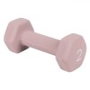 Gantera Fitness Liveup, 2 kg, Culoare Roz Pudră, Material Neopren și Fier, Oem