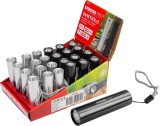 Svietidlo Strend Pro Flashlight NX1051, 50 lm, USB nab&iacute;janie, čierna/strieborn&aacute;, 77x19 mm, Sellbox 24 ks