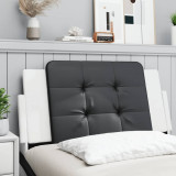 VidaXL Pernă pentru tăblie pat, negru și alb, 100cm, piele artificială