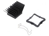 Radiator extrudat cu aripioare BGA negru 25x25mm