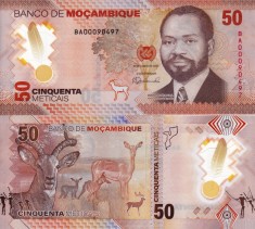MOZAMBIC 50 meticais 2024 polymer UNC!!!