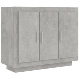 Dulap, gri beton, 92x35x75 cm, lemn compozit