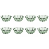 Set boluri, 8 piese, 290 ml, Plastic, Verde