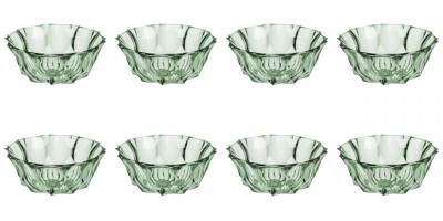 Set boluri, 8 piese, 290 ml, Plastic, Verde foto