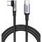 Cablu Date si Incarcare USB-C - USB-C UGREEN US334 Angled, 100W, 1m, Negru