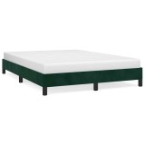 Cumpara ieftin Cadru de pat fara saltea, verde inchis, 140x200 cm, catifea