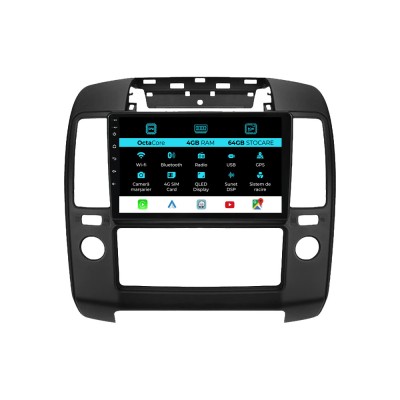 Navigatie Dedicata Nissan Navara (2004-2010), 9Inch, 4Gb Ram, 64Gb Stocare, Carplay foto