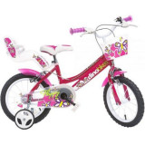 Bicicleta copii Dino Bikes 14&#039; Flappy fuchsia