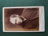 Fotografie galerie atelier E. DENNEY - EXETER -ANGLIA ,dimensiuni 11 cm x 6 cm, anii 1900, ,personalitati