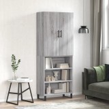 Cumpara ieftin Dulap &icirc;nalt, gri sonoma, 69,5x34x180 cm, lemn compozit