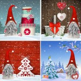 Set de 4 picturi cu diamante Bimkole, multicolor, 30 x30 cm