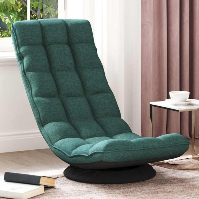 vidaXL Scaun pivotant cu podea verde &icirc;nchis 70x51x79 cm stofa 4019729