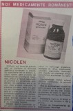 1988 Reclamă medicament NICOLEN comunism 24x16 cm industrie farmaceutica