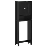Cumpara ieftin Depozitare deasupra toaletei &bdquo;BERG&rdquo; negru 60x27x164,5 cm lemn
