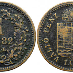 1882 KB, 1 krajczár - Franz Joseph - Ungaria!