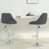 VidaXL Scaune de bar, 2 buc., gri &icirc;nchis, catifea 335306