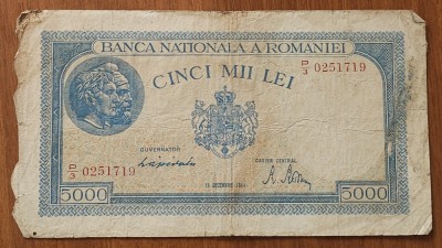 5000 lei 1944, 15 decembrie, Rom&amp;acirc;nia foto