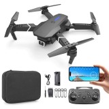 Drona iUni E88 Pro 4K, 2 Camere, WiFi, Pliabila, Transmisie Live, Negru + Acumulator, Protectii elice, Geanta transport