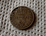 Marea Britanie - 3 Pence 1914 - Argint, Europa