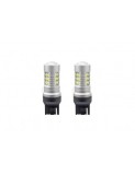 Set 2 becuri Led Auto Alb T20 W21W Canbus cu 24SMD simpla intensitate 12-24V Alb, Amio