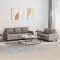 vidaXL Set de canapea cu perne, 2 piese, gri taupe, material textil