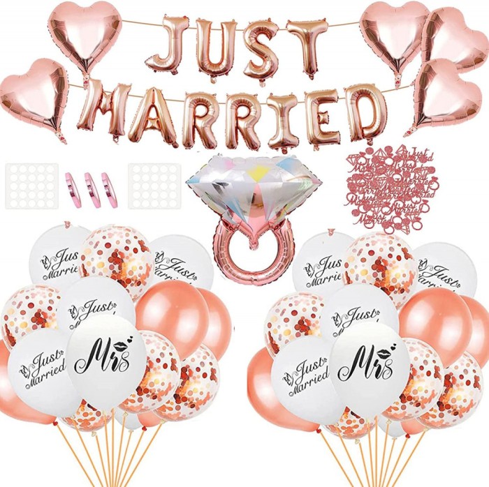 Set de baloane Just Married NOU
