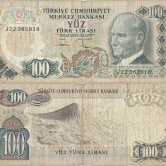 1983 ( 20 VI ) , 100 turkish lira ( P-189c ) - Turcia