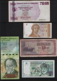 Set 5 bancnote de prin lume adunate (cele din imagini) #239, Africa
