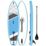 Outsunny Set Stand Up Paddling Gonflabil 320 cm SUP Board cu v&acirc;slă reglabilă, deck EVA antiderapant, lesă | Aosom Romania