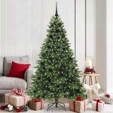 vidaXL Brad de Crăciun artificial cu 300 LED Verde 180 cm PE și PVC 3397550