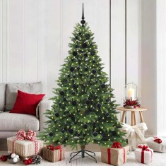 vidaXL Brad de Crăciun artificial cu 300 LED Verde 180 cm PE și PVC 3397550