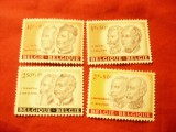 Serie mica Belgia 1961 Personalitati , 4 valori, Nestampilat