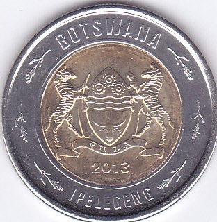 Moneda Botswana 2 Pula 2013 - KM#36 UNC ( bimetalica ) | arhiva Okazii.ro