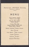 Carte Postala Romania Bucuresti - Meniu Restaurant ARCADIA Palatul ARTA, Necirculata, Printata